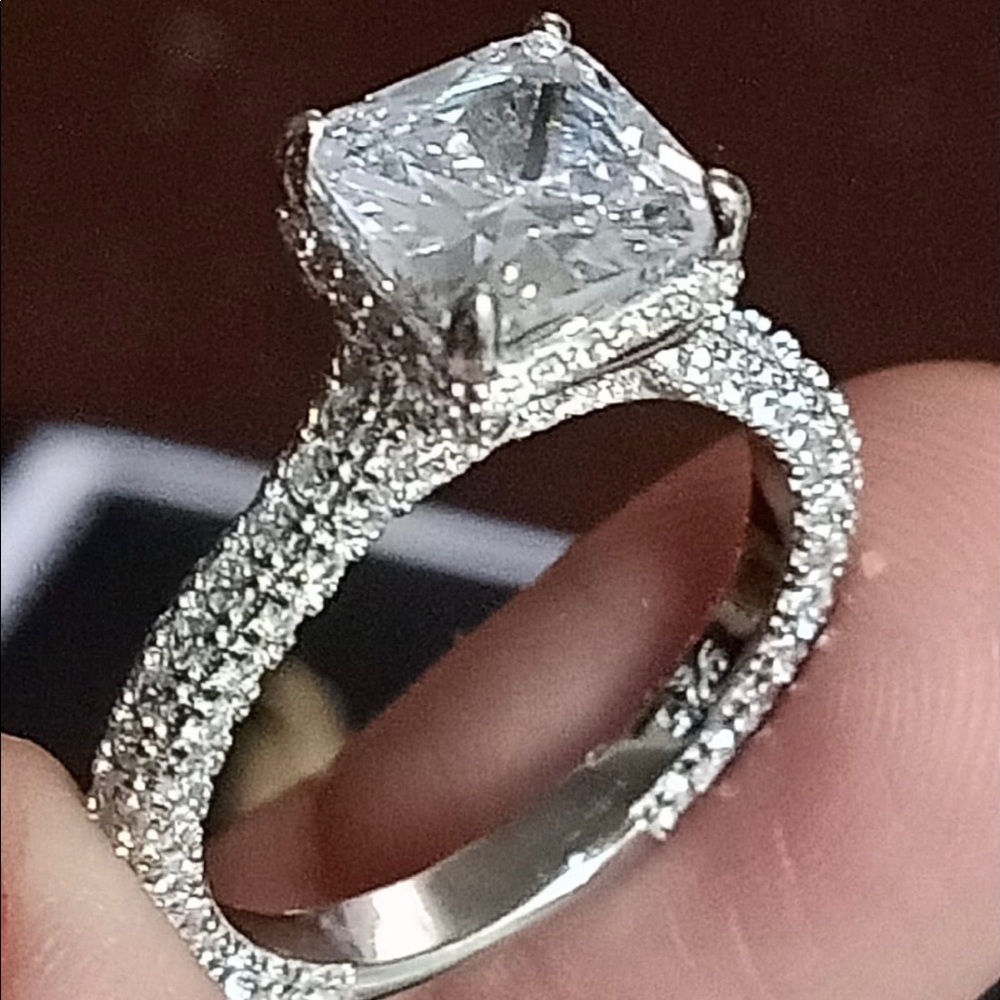 Engagement Ring Sterling Silver - image 1